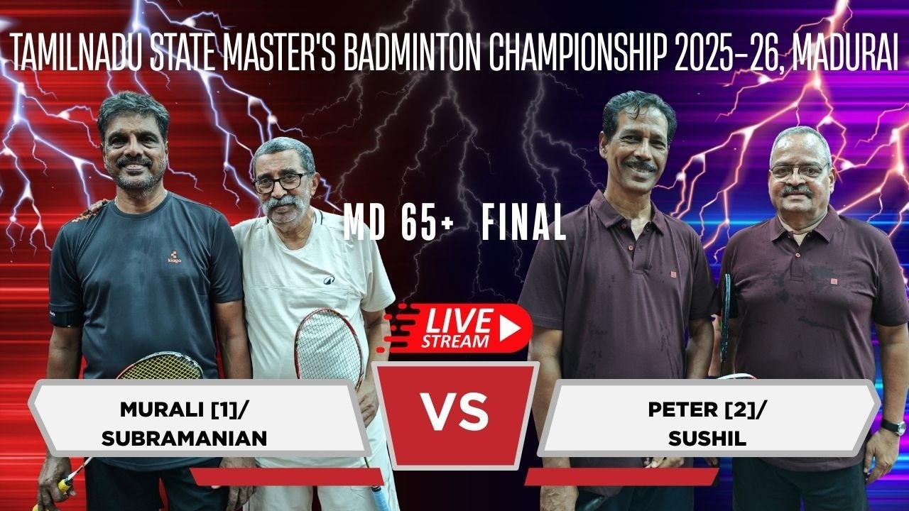 Final | MD 65+ | Murali P & Subramanian N vs S Peter Johnson & Sushil Kumar Bothra