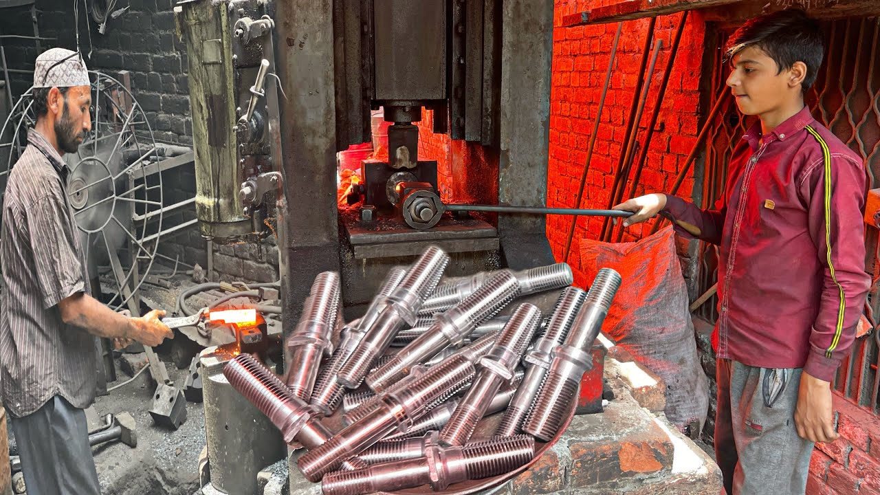 Amazing Complete Process Manufacturing Of Stud Bolt In A Local Factory