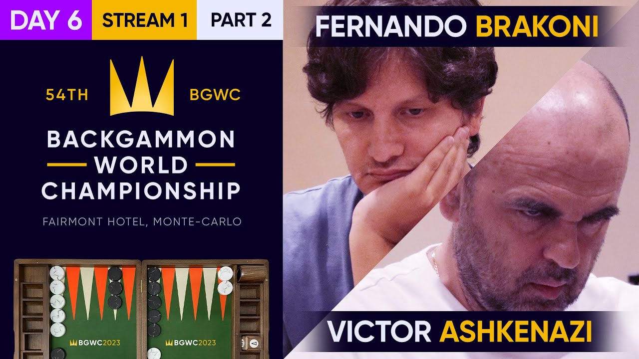 54th Backgammon World Championship - Day 6 - Stream 1 - Part 2  - World Championship Rnd of 8