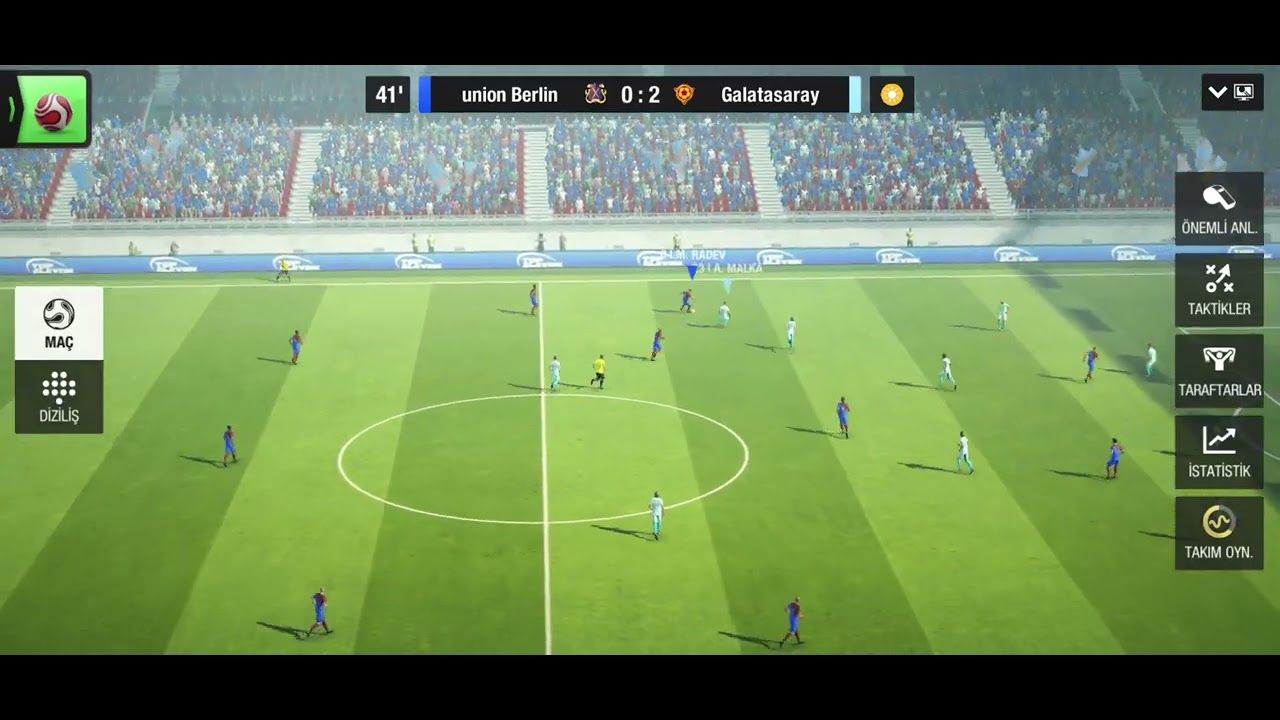 Top Eleven maç oyuncu union Berlin 2.0kazandık