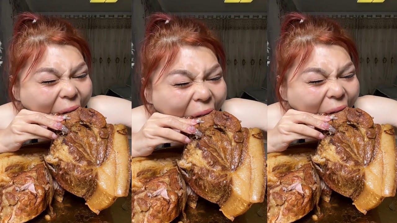 Mukbang #3 : Eat pig brain belly pork, Fried skewers 😋🤤.#belly #eatingsounds  #mukbang #food 