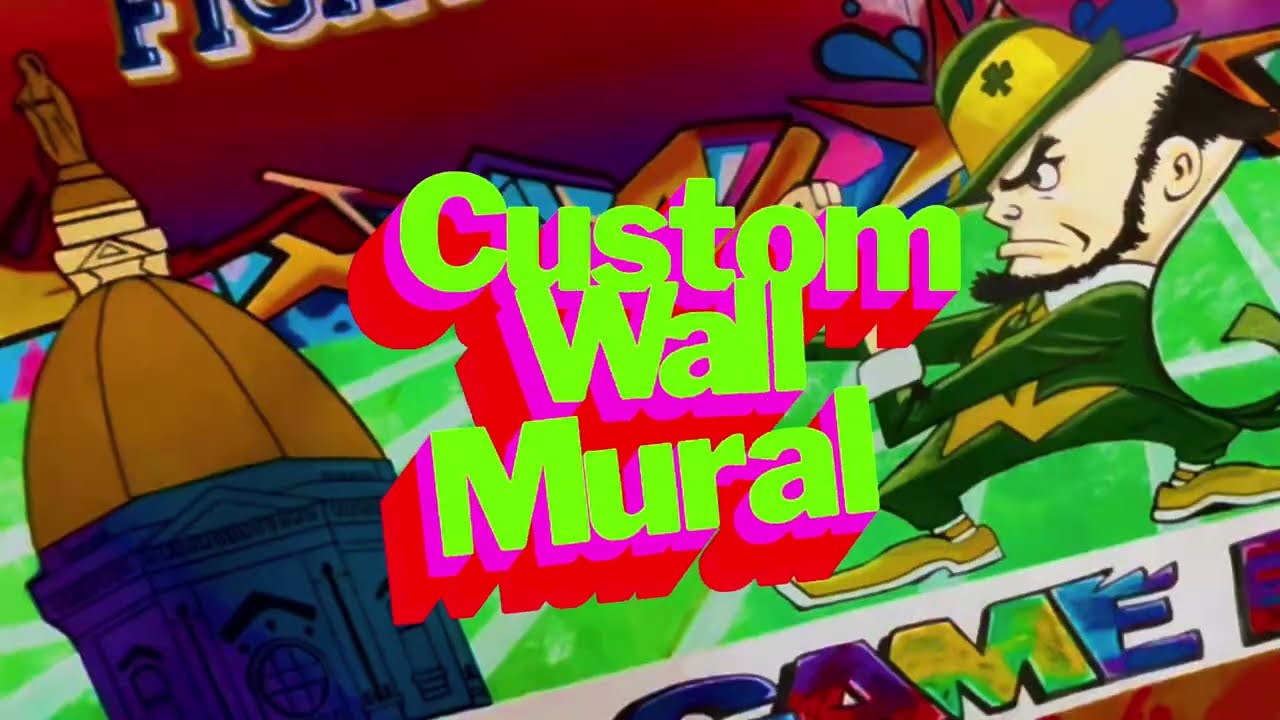 Wall Mural Graffiti Style, Sports Themed