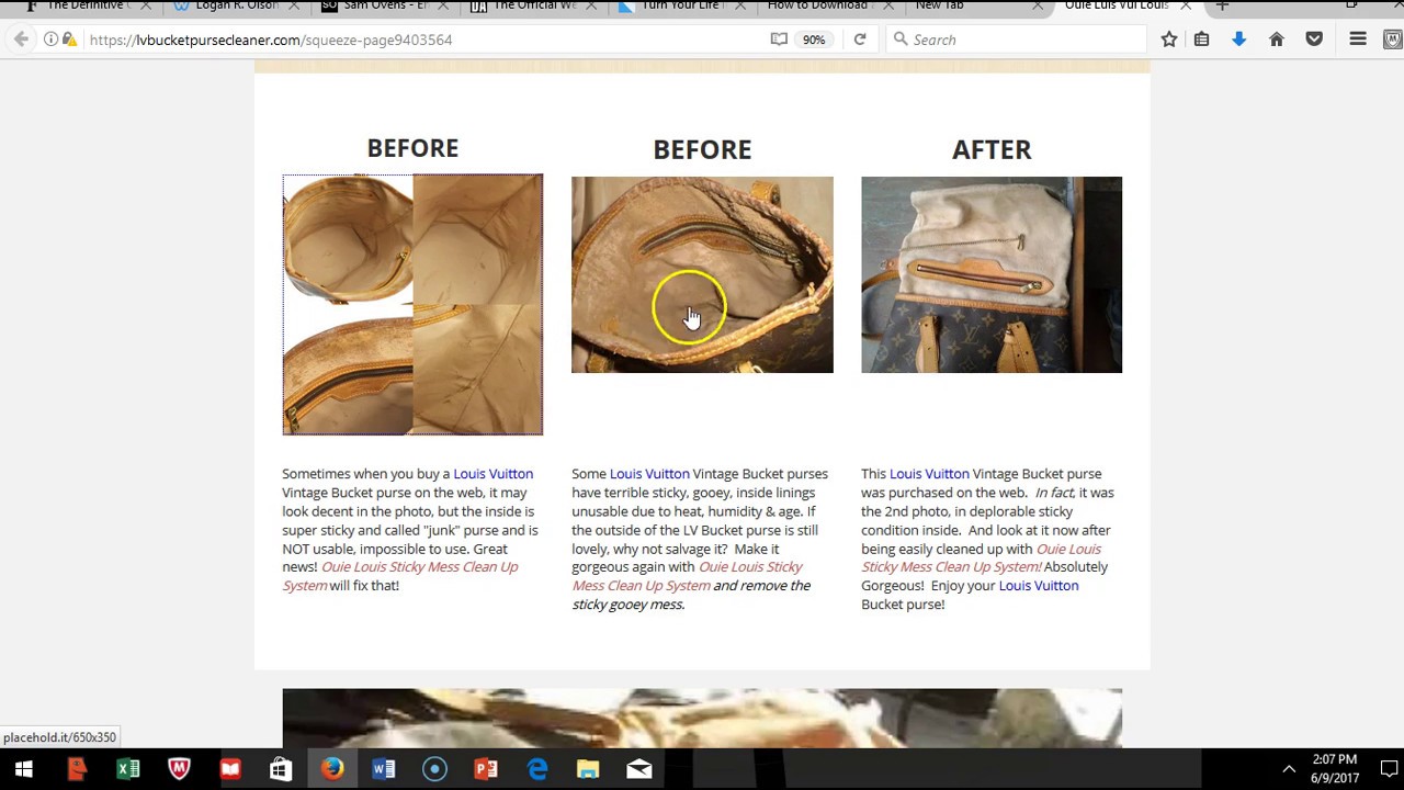 Easily Remove Sticky Lining of Louis Vuitton Bucket Purse