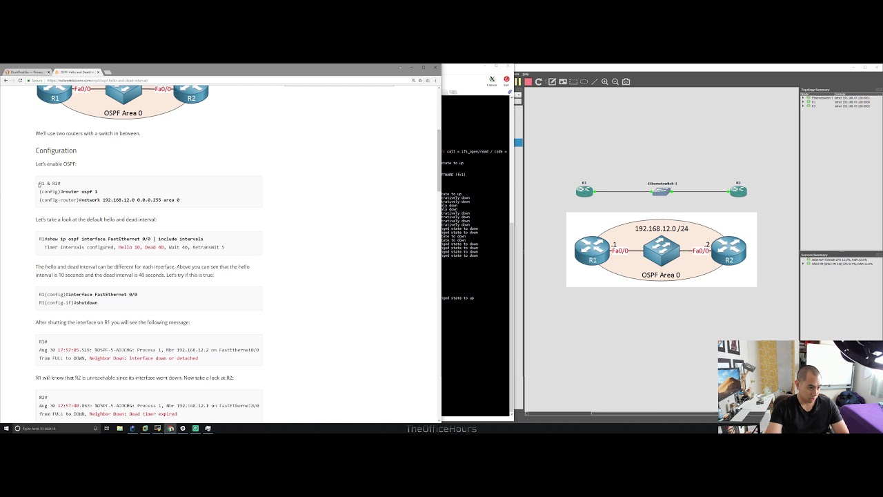 NetworkLessons | OSPF Hello and Dead Interval