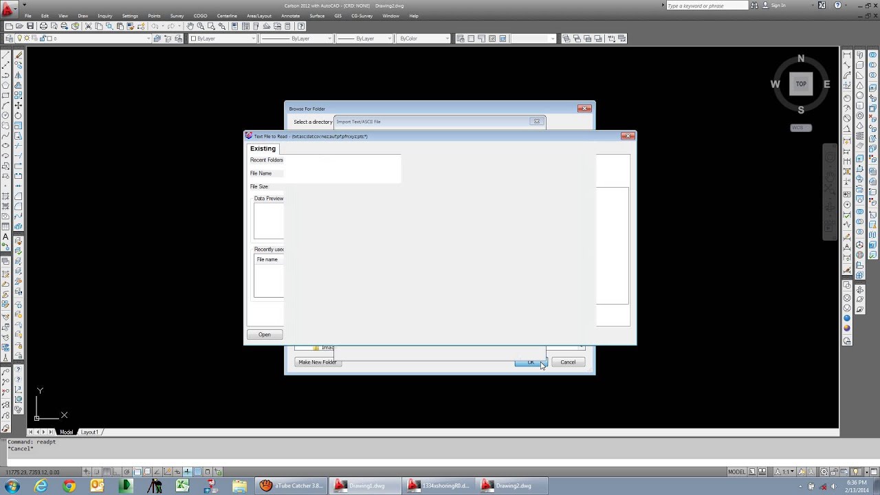 AutoCAD with Carlson tutorial; basic point creation and transfer
