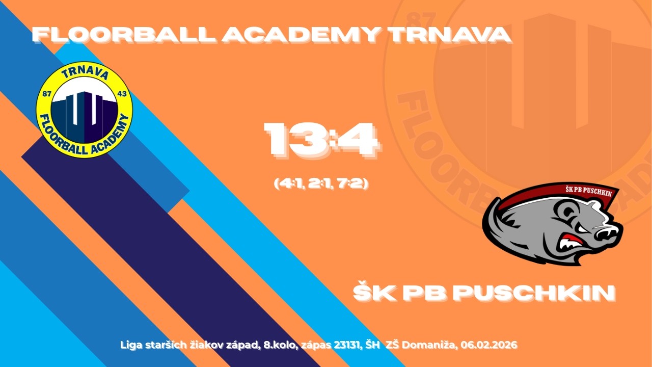 U15 - Floorball Academy Trnava vs ŠK PB Puschkin 13:4 (06.02.2026)