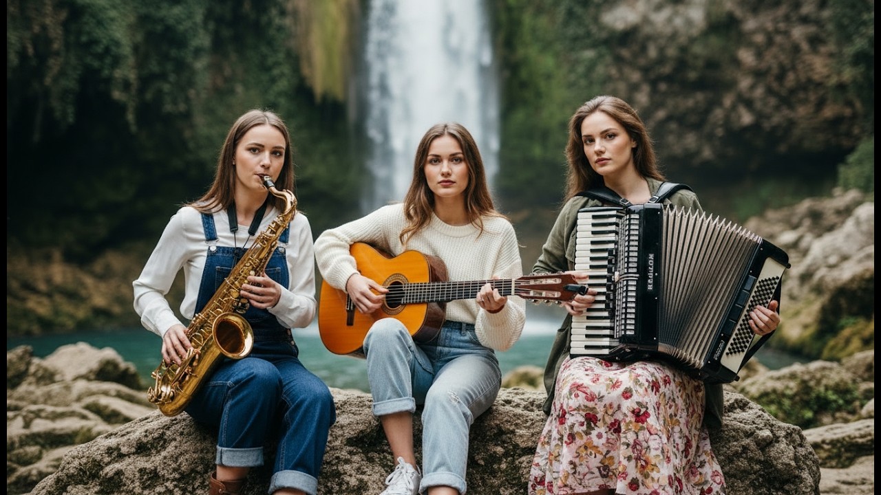 EPIC Waterfall Serenade – Passionate Flamenco Accordion, Saxophone & Spanish Guitar