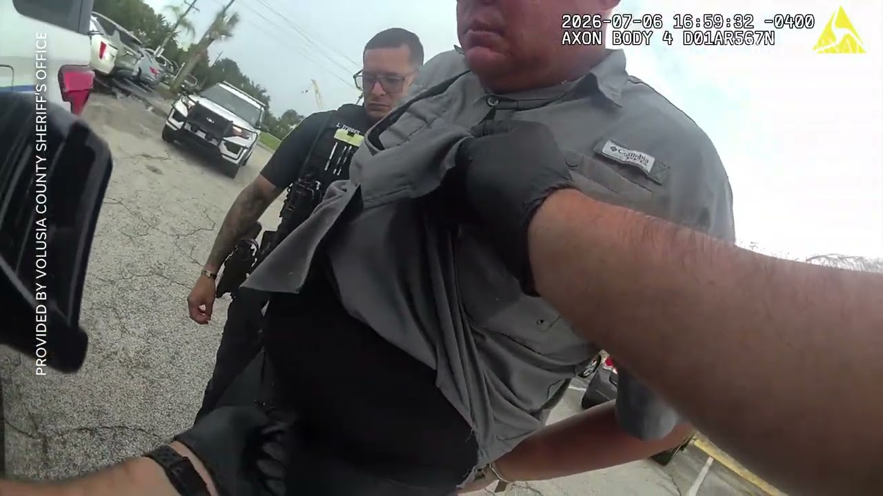 Bodycam footage of Volusia sergeant being arrested at bar