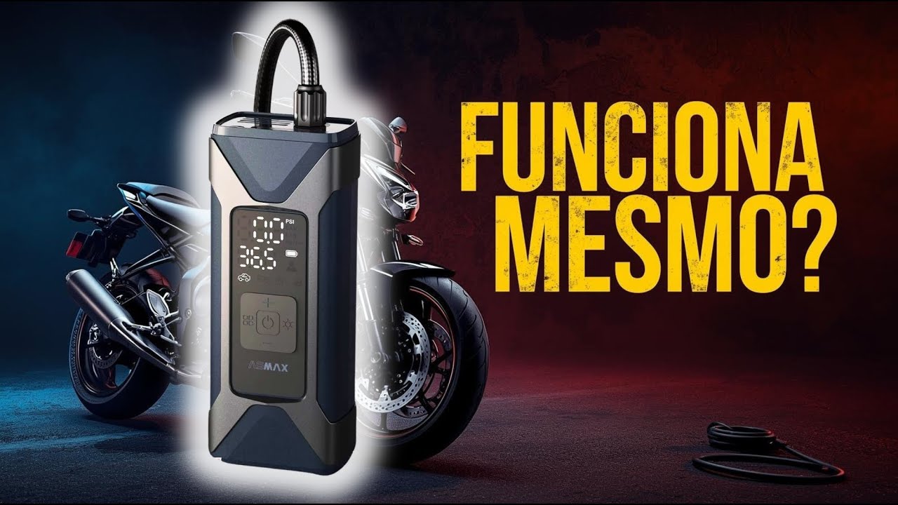 TESTEI o MINI COMPRESSOR da ASMAX na MT-07 – Será que PRESTA mesmo?