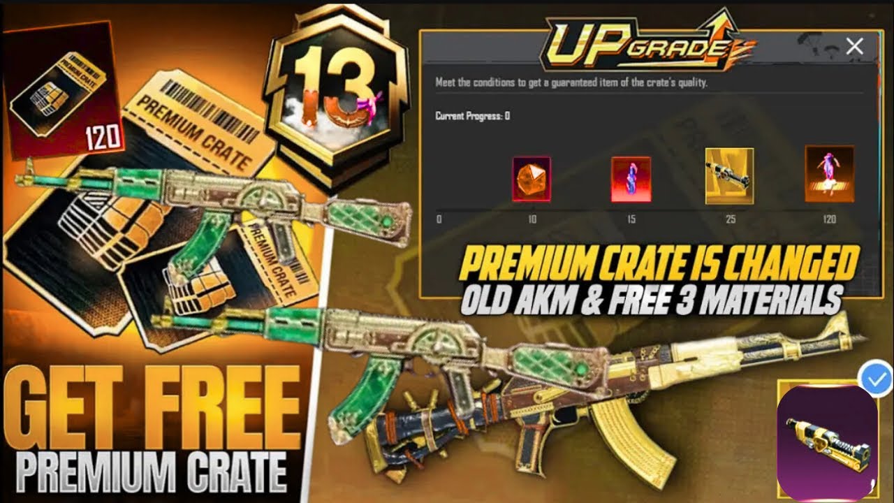 Premium Crate Upgraded Gun Changed |OLD Rare Upgraded & other 3.8 Update links | PUBGM #pubg #bgmi