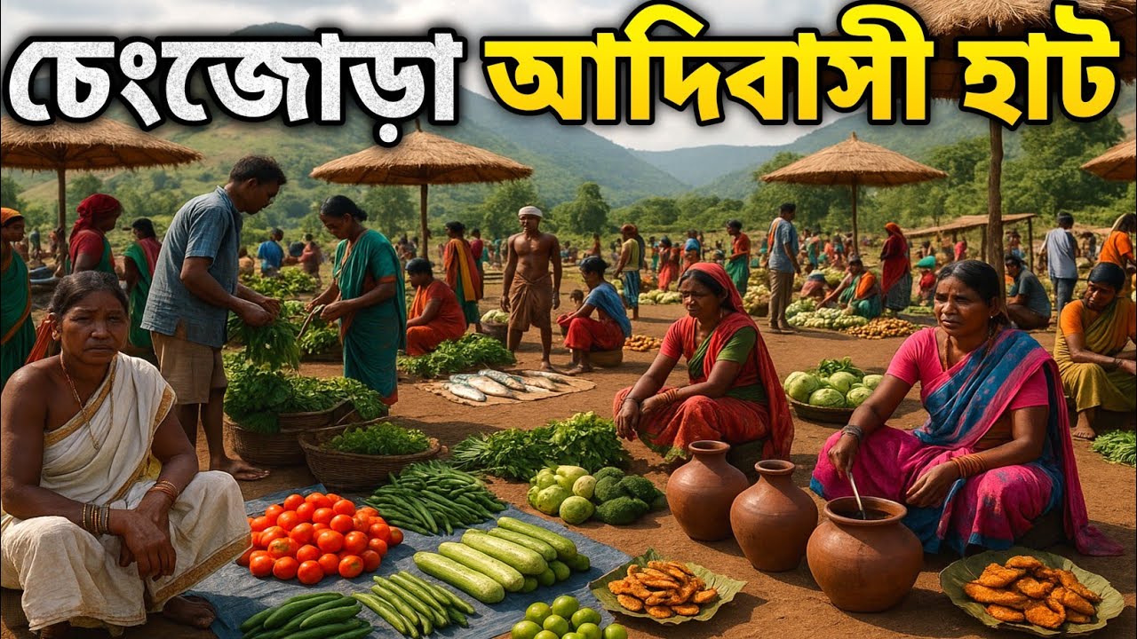 ঝাড়খণ্ডের পাহাড়ের কোলে আদিবাসী হাট বাজার | Tribal Market at Hill Area in Jharkhand | Chingjora