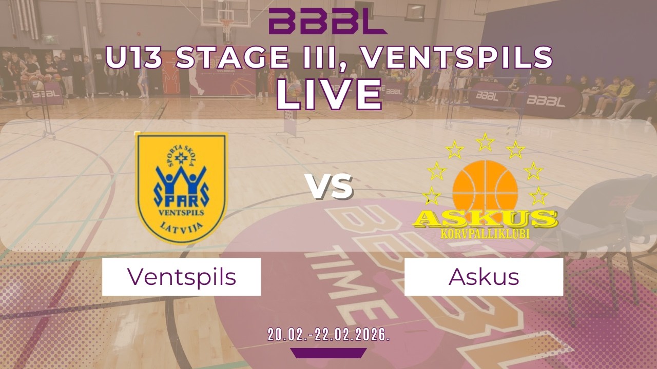 Ventspils-2 2013 vs RBS Centrs 2013 | BBBL U13 | Stage III