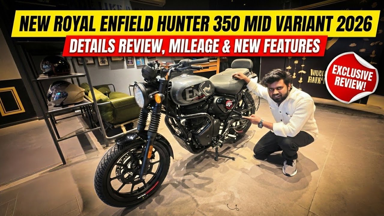 New Royal Enfield Hunter 350 Mid Variant (2026) 😈 | Mileage, Features & On-Road Price