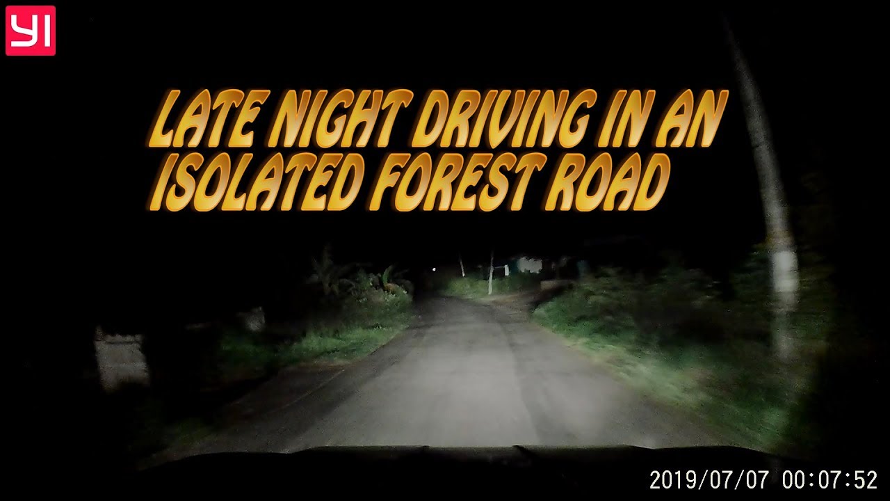 Late Night Driving In An Isolated Forest Road