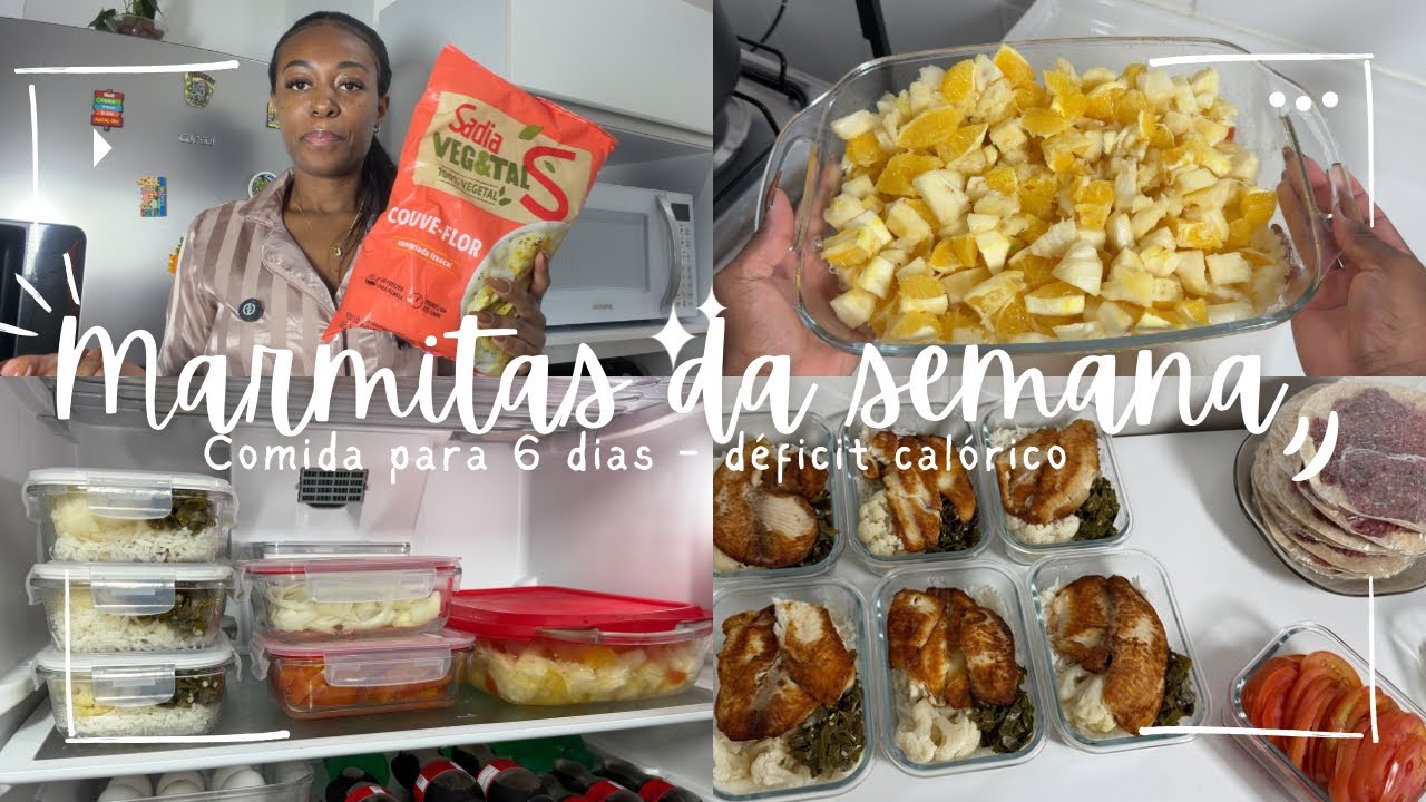 PREPARANDO AS MARMITAS DA SEMANA | Rap 10, peixe grelhado, salada de frutas… 