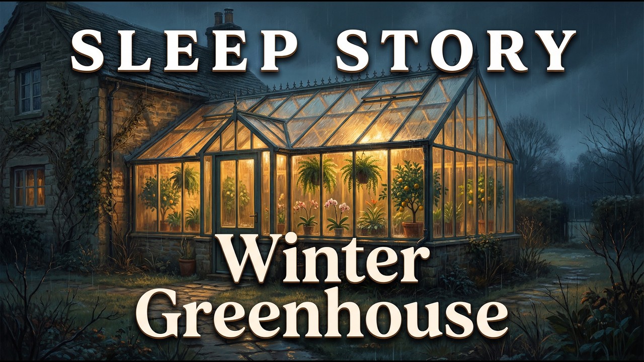 3 Hour Sleep Story: Winter Greenhouse | Rainy Bedtime Story for Grown Ups