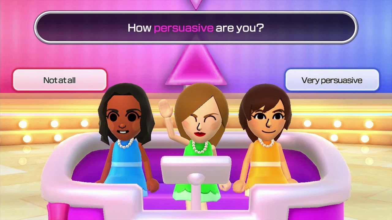 Wii Party U | Do U Know Mii w/ CPU Miis (Faustine, Sara, Clara & Rie)