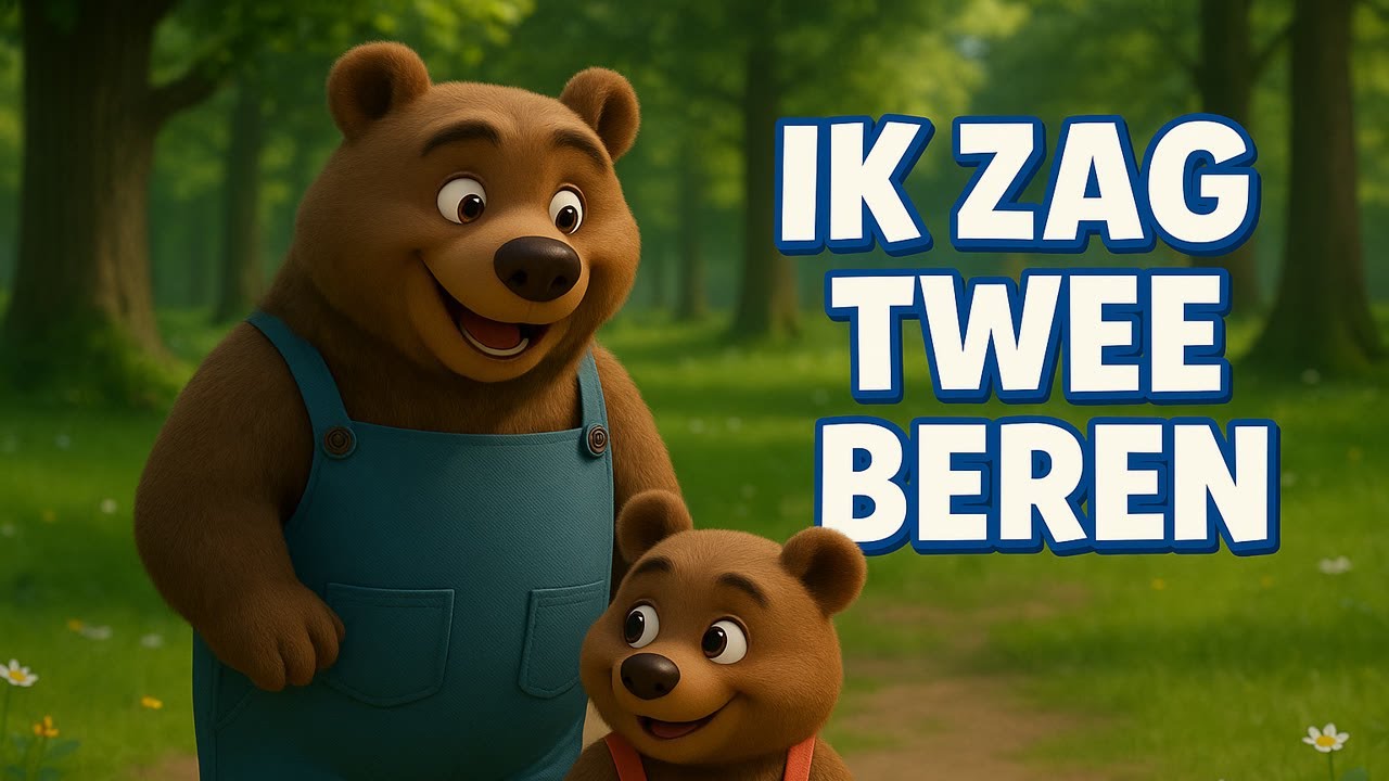 🐻 Ik Zag Twee Beren Broodjes Smeren | Kinderliedjes Nederlands | Tekenfilm