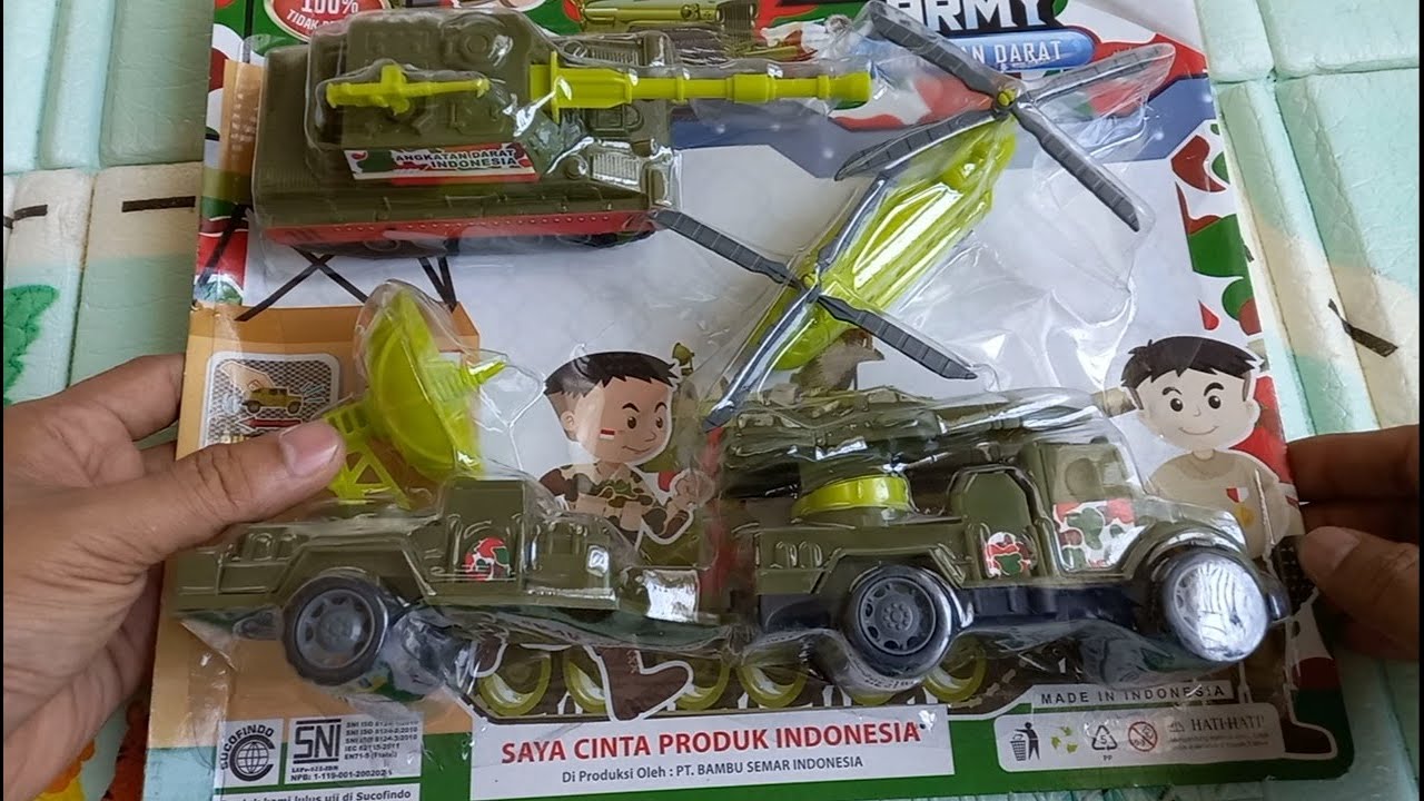 Unboxing Mobil Mobilan Mainan Tentara, Tank Baja, Mobil Rudal, Roket, Helikopter tempur