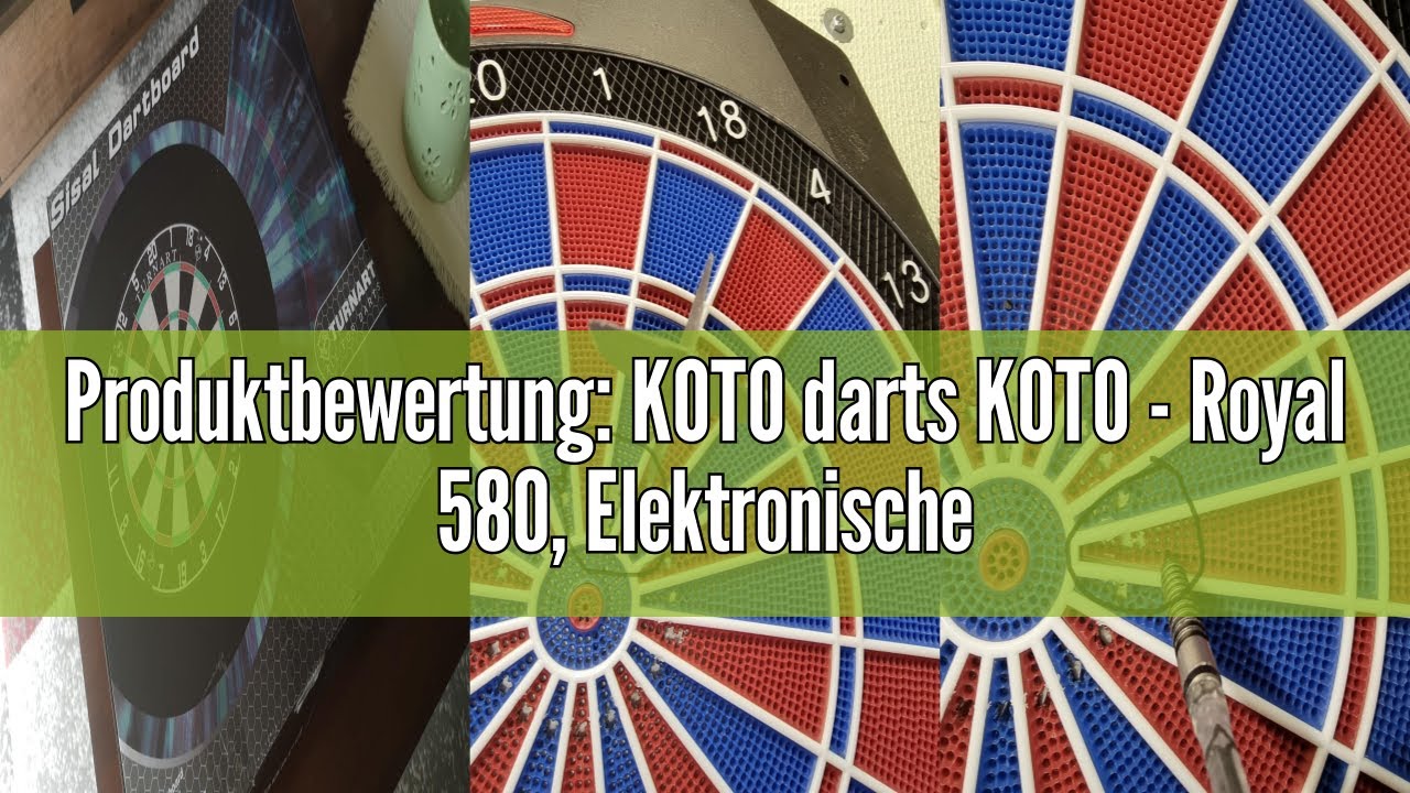 Produktbewertung: KOTO darts KOTO - Royal 580, Elektronische Dartscheibe, inkl. 6 Soft Tip Darts, 36