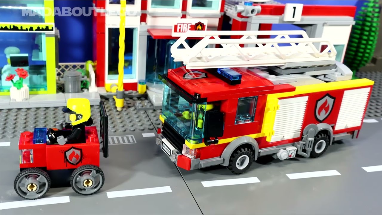 LEGO City Pizza kontra w&oacute;z strażacki &ndash; zestaw samochod&oacute;w wyścigowych 60458