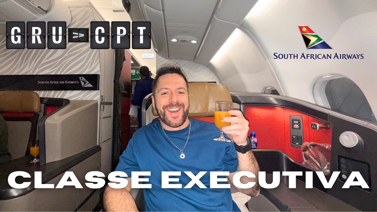 Como é a Classe Executiva da South African Airways no voo para a Cidade do Cabo (Review 2025)