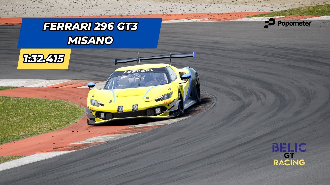 Misano 1:32.415 - Ferrari 296 GT3 - ACC v1.10.3M LFMHL - Data Pack in the description