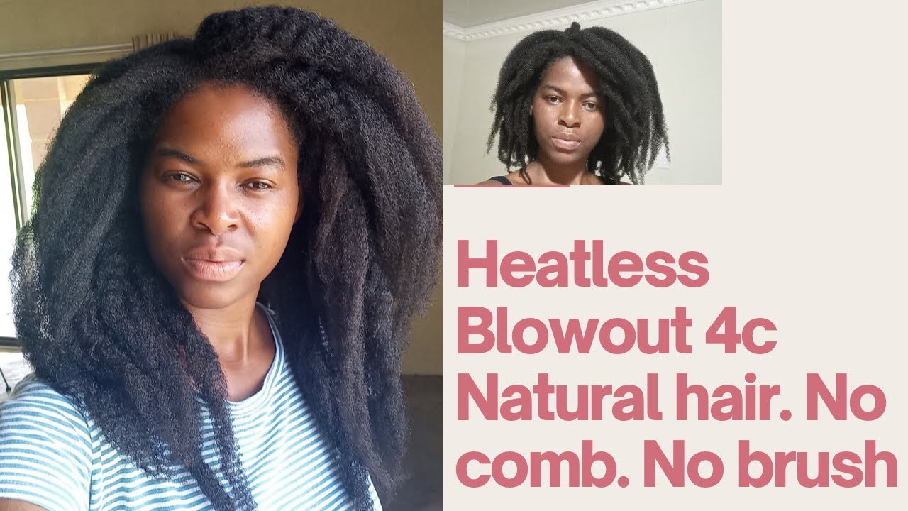 How I stretch my 4c natural hair. No heat, no comb, no brush