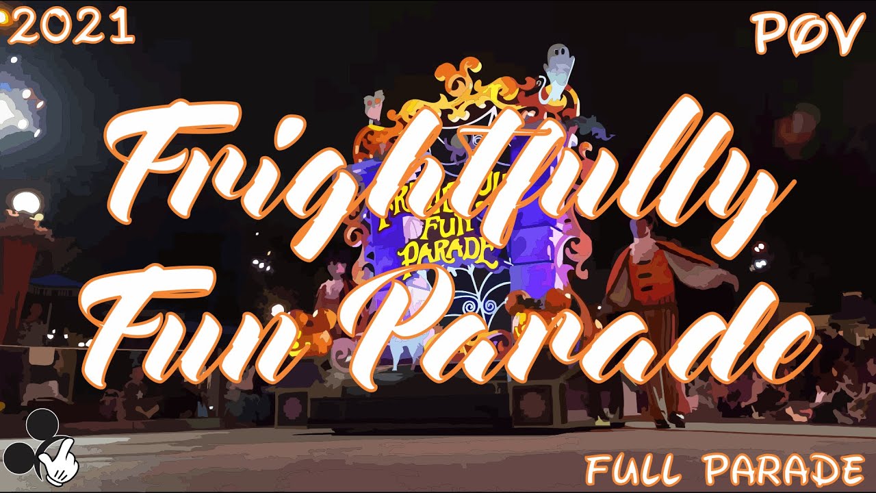 Frightfully Fun Parade Full Showing at Oogie Boogie Bash 2021, Disney California Adventures HD POV