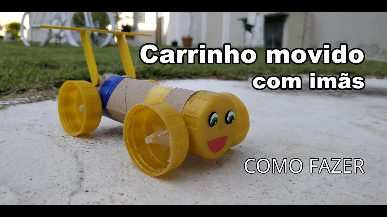 CARRINHO DE PAPELÃO MOVIDO COM IMÃS