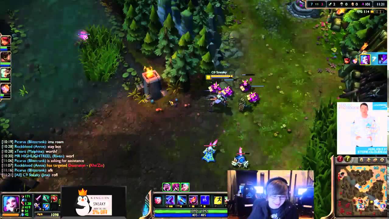 C9 Sneaky's Hilarious Jinx Ult!