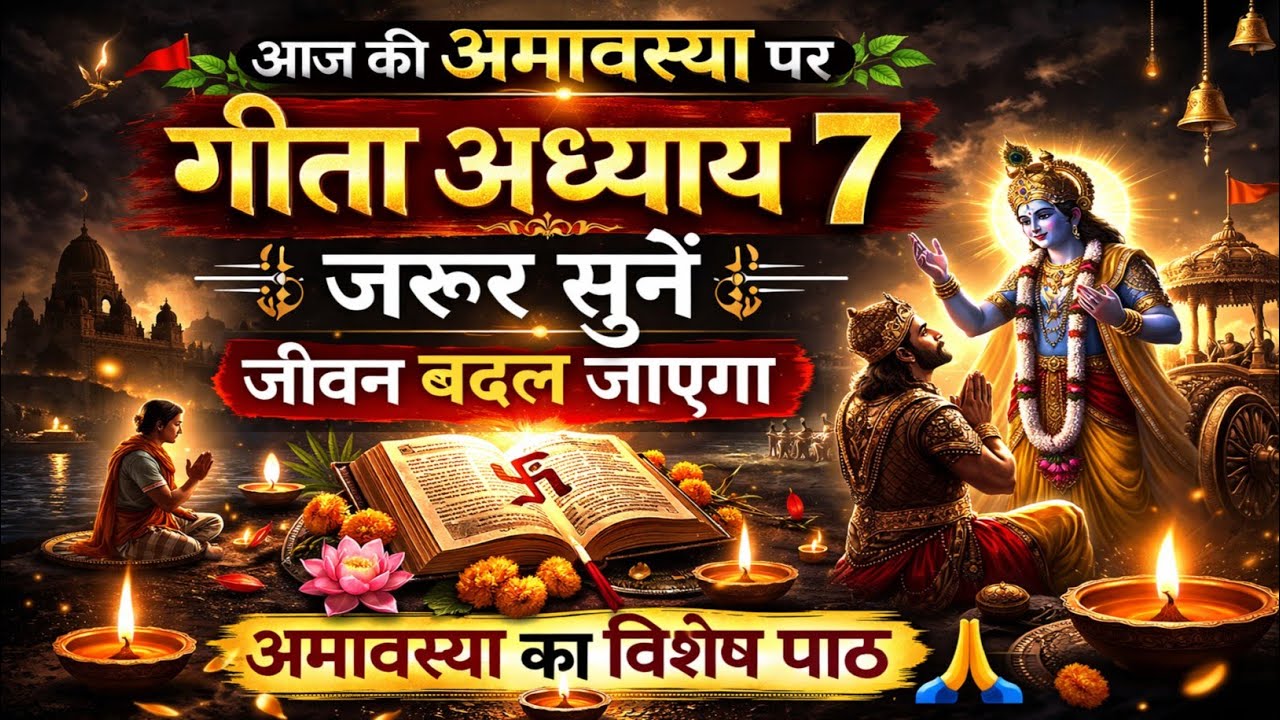 चैत्र अमावस्या पर अवश्य सुनें श्रीमद्भगवद्गीता का 7वां अध्याय | ज्ञान-विज्ञान योग |Geeta chapter -7
