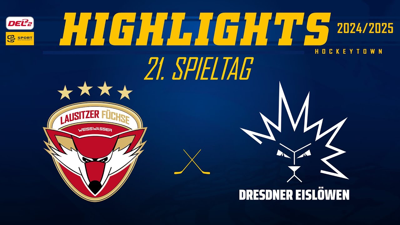 Lausitzer Füchse vs. Dresdner Eislöwen Game Highlights