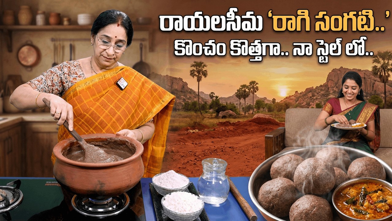 Healthy Millet Recipe | Rayalaseema Ragi Sangati Full Recipe Telugu | Ramaa Raavi