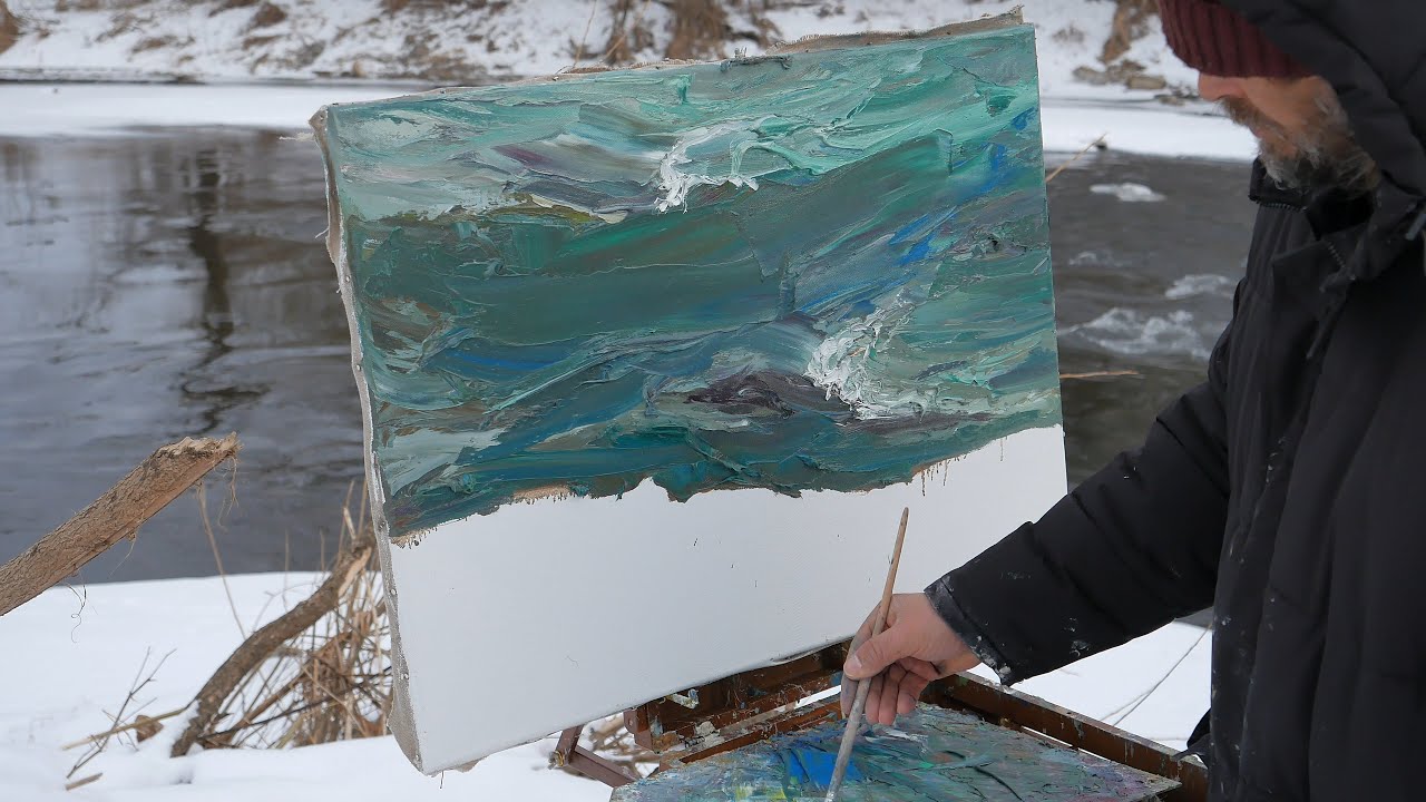 Plein Air Painting - Winter River | Dolina Popradu, Milik (2-3 02 26)