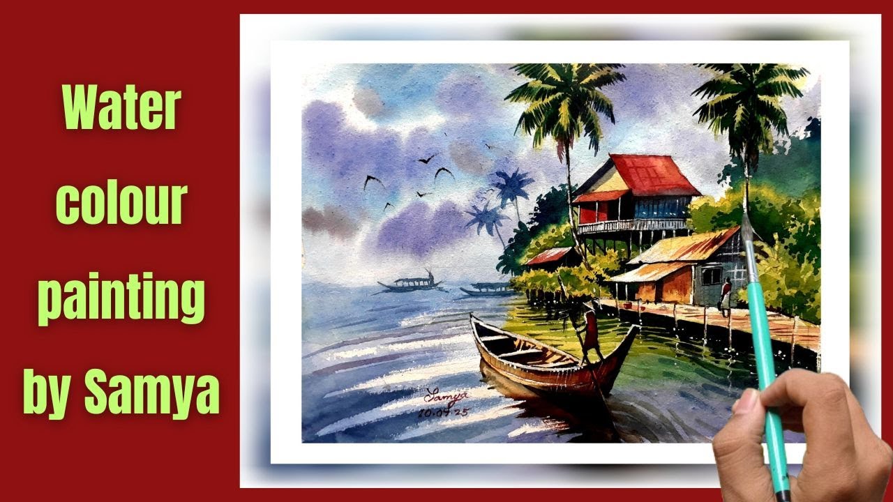 Watercolor painting tutorial: 