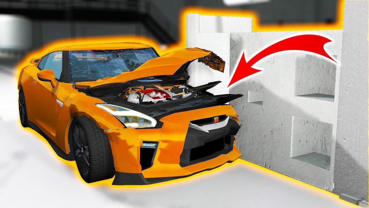 IIHS Real Cars Crash Testing #2 (40 MPH) - BeamNG drive