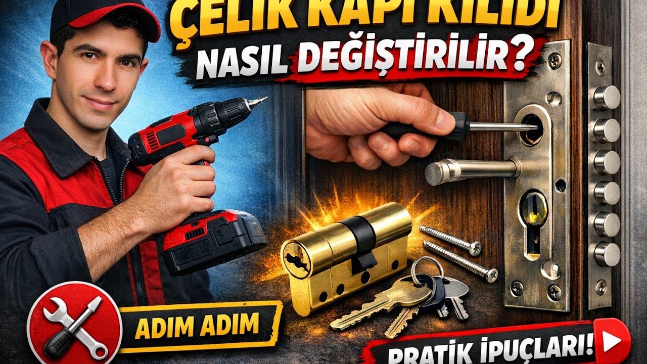 5 Dakikada Çelik Kapı Kilidi Değiştirme! Servise Para Vermeyin