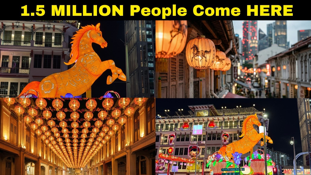 Singapore Chinatown CNY 2026: The Year of the Horse Light-Up is INSANE