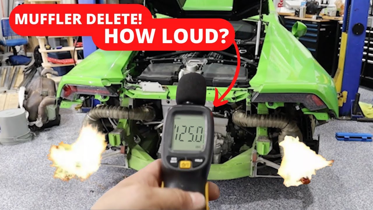 LAMBORGHINI HURACAN MUFFLER DELETE - How LOUD Is It?  #lamborghini #huracan #loudexhaust