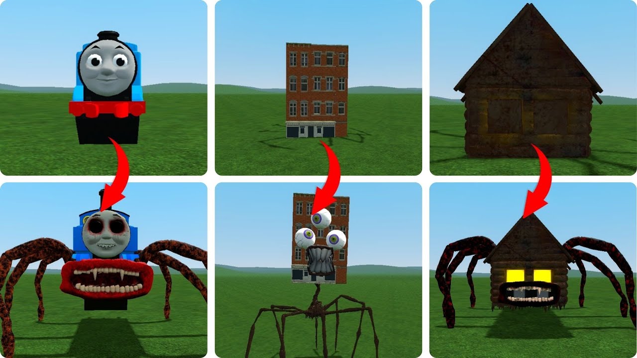 Everything Turns Into Monster 😱 House Head, House Monster, Megaphone, Train Monster, Megahorn