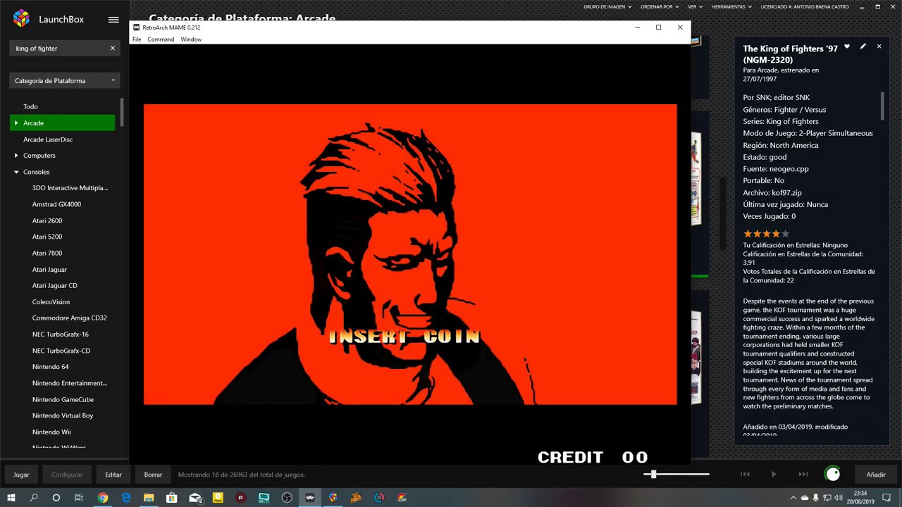 CONFIGURAR OPCIONES MAME/ARCADE BAJO RETROARCH