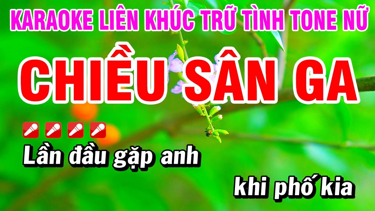 Karaoke Liên Khúc Trữ Tình Nhạc Sống Dễ Hát - Chiều Sân Ga Tone Nữ | Hoài Phong Organ