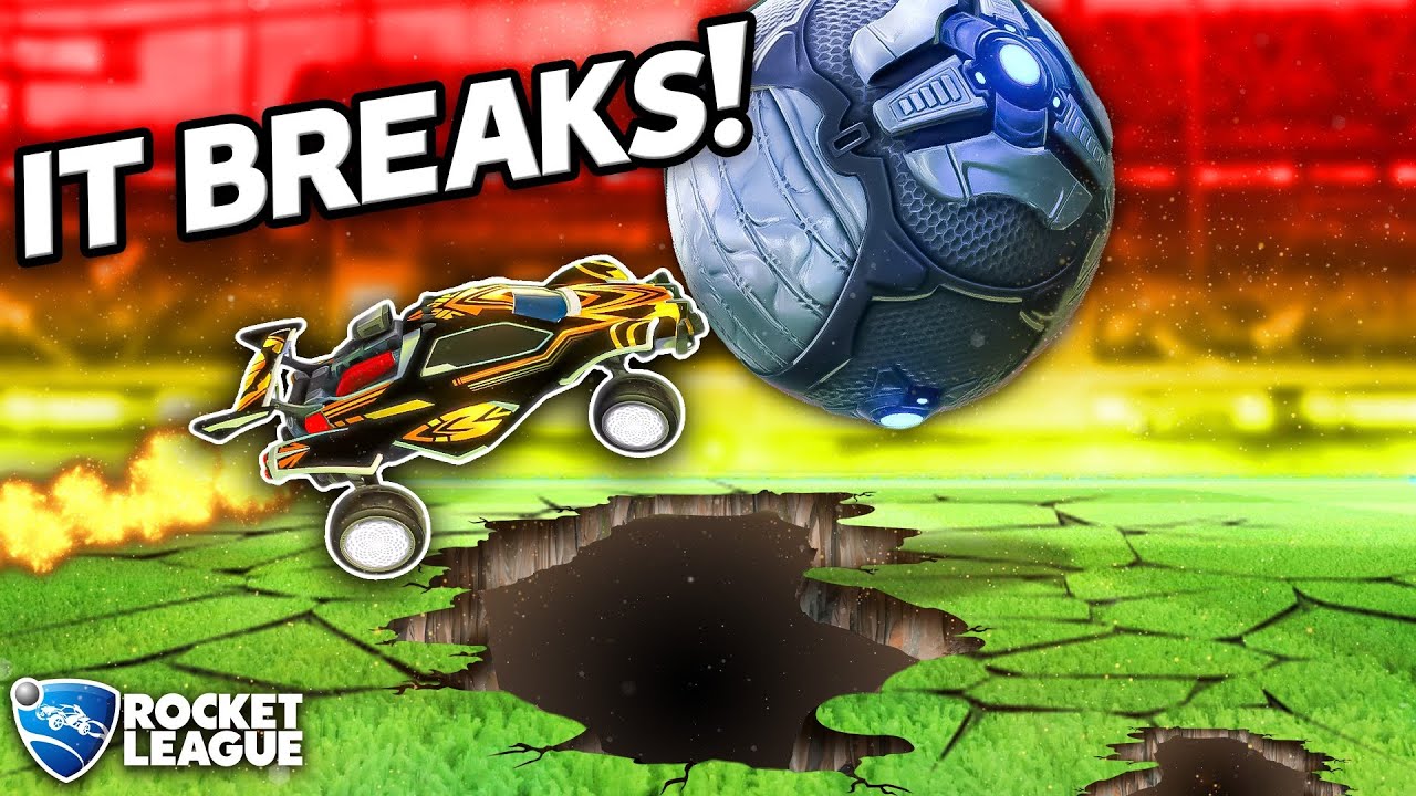 Rocket League, but the field FALLS APART