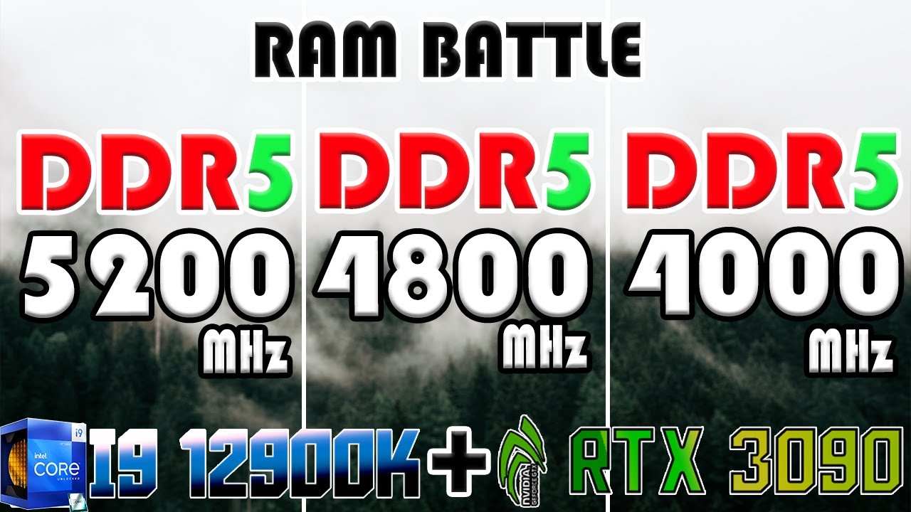DDR5 5200MHz vs DDR5 4800MHz vs DDR5 4000MHz - TEST IN 10 GAMES