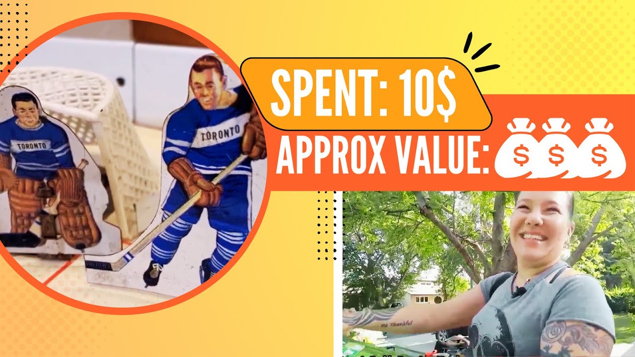 Top Vintage Finds & A HOTSHOT Antique Hockey Game! 💵| Garage Sale Thrift