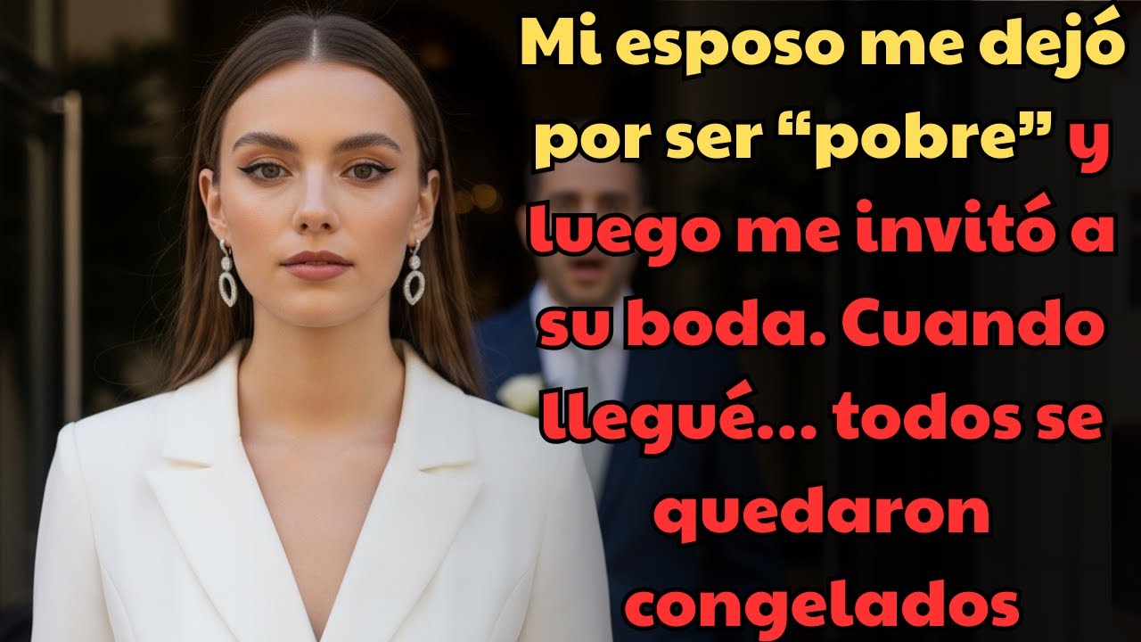 Mi esposo me dejó por “pobre” y me invitó a su boda… cuando llegué, todos quedaron en shock