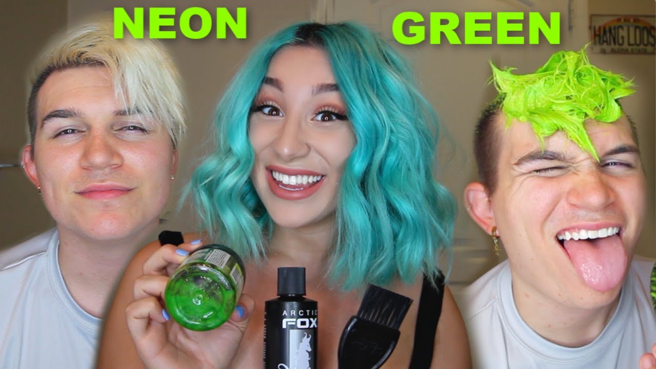 DYING MY BF's HAIR NEON GREEN * 2 YEARS Of CONVINCING HIM*