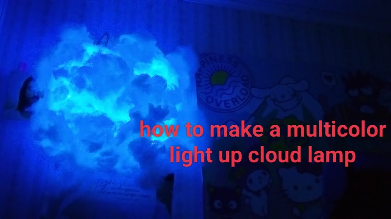 How to make a cloud light up wall mount lamp that lights up in different colors