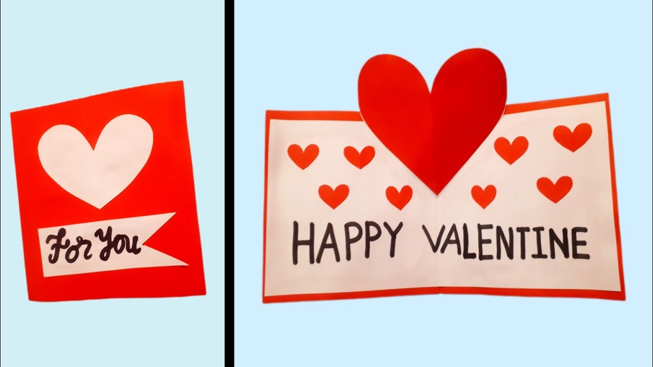 DIY valentines day card ideas || happy valentines day card easy